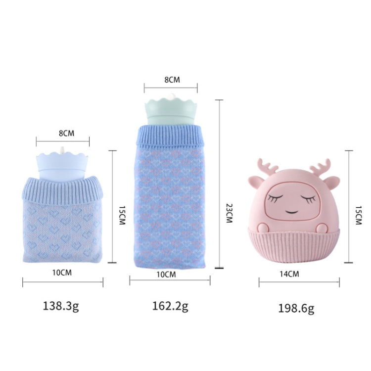 Winter Silicone Hand Warmer Cartoon Cute Water Injection Warm Water Bag, Colour: Beige Love - Hot Water Bags by buy2fix | Online Shopping UK | buy2fix