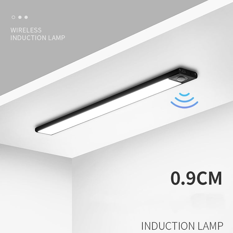 Intelligent Automatic Human Body Induction Wireless LED Lamp 60cm(Black + Warm Light) - Sensor LED Lights by buy2fix | Online Shopping UK | buy2fix