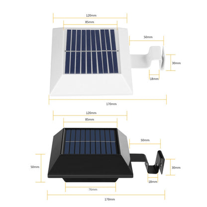 12 LED Solar Outdoor Railing Stair Square Wall Light(White Shell-Warm Light) - Solar Lights by buy2fix | Online Shopping UK | buy2fix