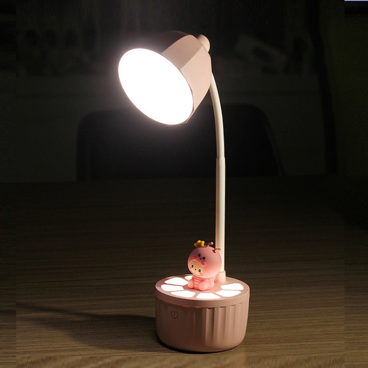 2102 LED Eye Protection Lighting Reading Desk Lamp, Style: with Doll (Pink) - Desk Lamps by buy2fix | Online Shopping UK | buy2fix