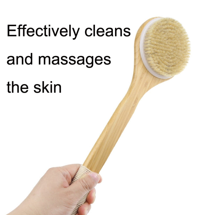 Natural Bristle Massage Exfoliating Shower Brush(As Show) - Bath Brushes & Sponges by buy2fix | Online Shopping UK | buy2fix