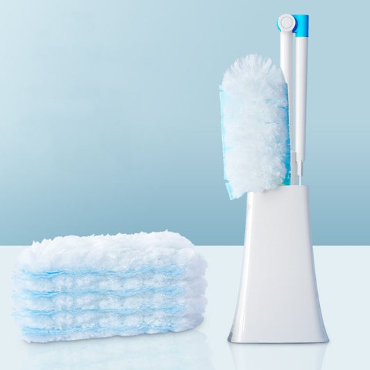 Disposable Household Vacuum Retractable Feather Duster, Style: With Base+4 Clothes - Sponges, Cloths & Brushes by buy2fix | Online Shopping UK | buy2fix