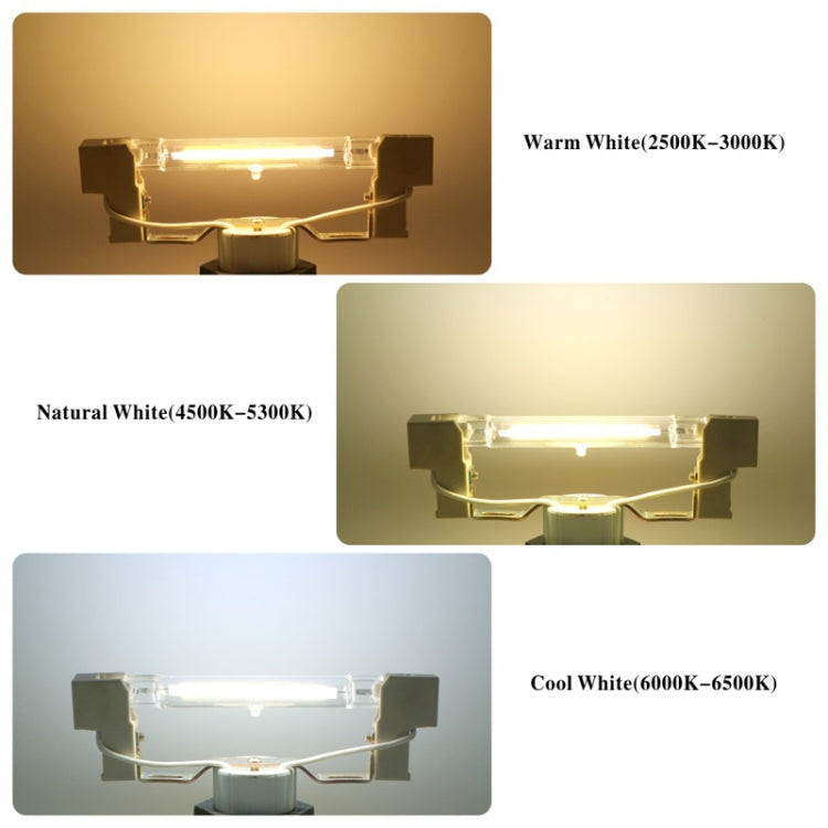 78MM 10W R7S LED COB Dimmer Glass Lamp Double-end Horizontal Plug-in Light(110V Natural White Light) - LED Blubs & Tubes by buy2fix | Online Shopping UK | buy2fix