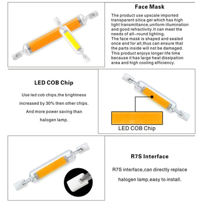 118mm 20W R7S LED COB Dimmer Glass Lamp Double-end Horizontal Plug-in Light(220v Natural White Light) - LED Blubs & Tubes by buy2fix | Online Shopping UK | buy2fix