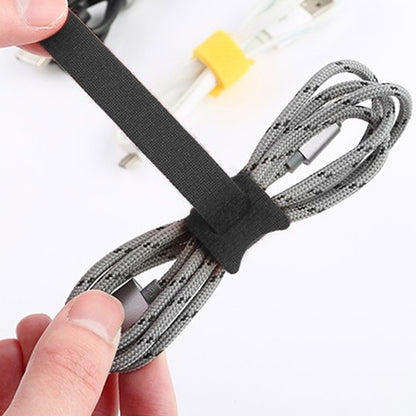 50 PCS  T-shape Self-Adhesive Data Cable Organizer Bundles 12 x 150mm Black - Cable Organizer by buy2fix | Online Shopping UK | buy2fix