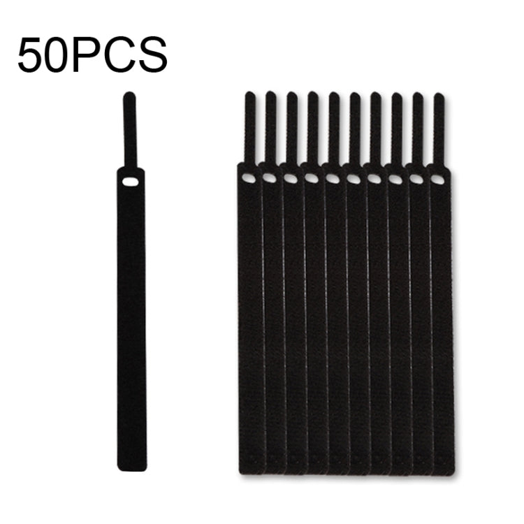 50 PCS Needle Shape Self-adhesive Data Cable Organizer Colorful Bundles 12 x 115mm(Black) - Cable Organizer by buy2fix | Online Shopping UK | buy2fix