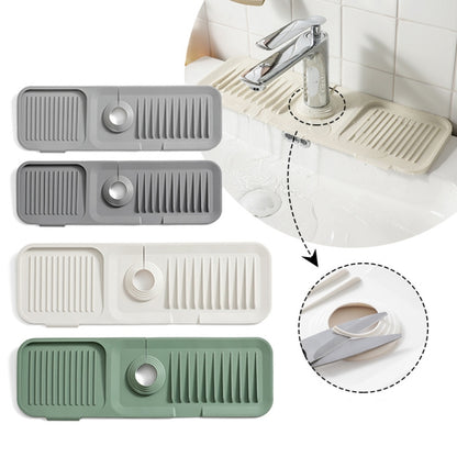 Faucet Silicone Draining Mat Anti-splash Kitchen Sink Non-slip Soap Mat, Size: Large(Beige) - Shelf by buy2fix | Online Shopping UK | buy2fix