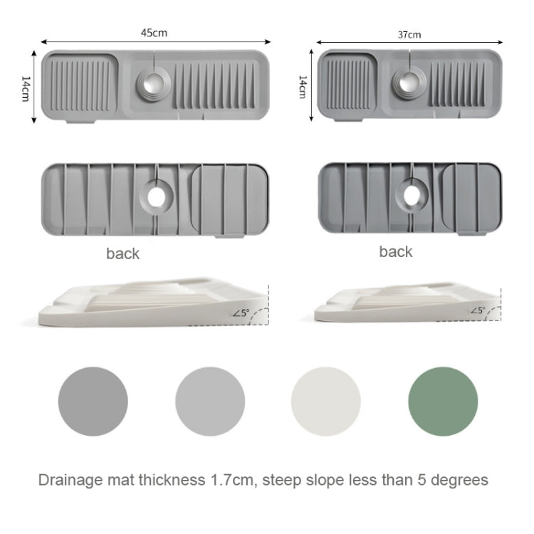 Faucet Silicone Draining Mat Anti-splash Kitchen Sink Non-slip Soap Mat, Size: Extra Large(Ink Green) - Shelf by buy2fix | Online Shopping UK | buy2fix