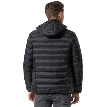 9 Zone Black USB Winter Electric Heated Jacket Warm Thermal Jacket, Size: XXXL - Down Jackets by buy2fix | Online Shopping UK | buy2fix