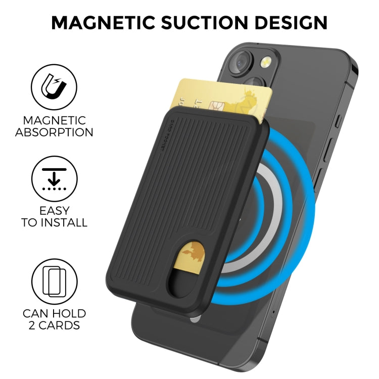 AhaStyle PT133-B Magnetic Vertical Silicone Card Holder(Black) - Others Accessories by AhaStyle | Online Shopping UK | buy2fix