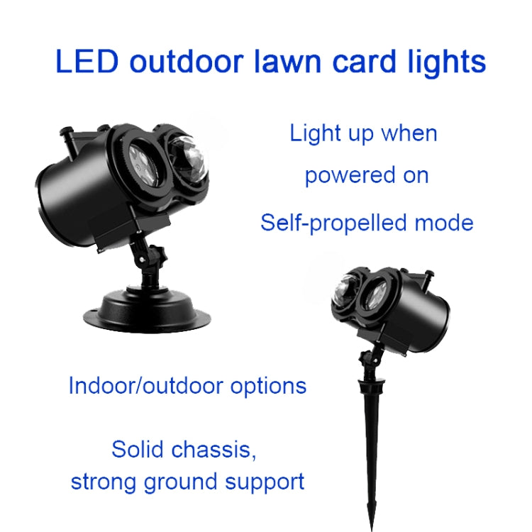 16 Cards UK Plug Not Easy To Fade Card Pattern 9W Double Cylinder Water Pattern Christmas Projection Light - Christmas Decoration Lamps by buy2fix | Online Shopping UK | buy2fix