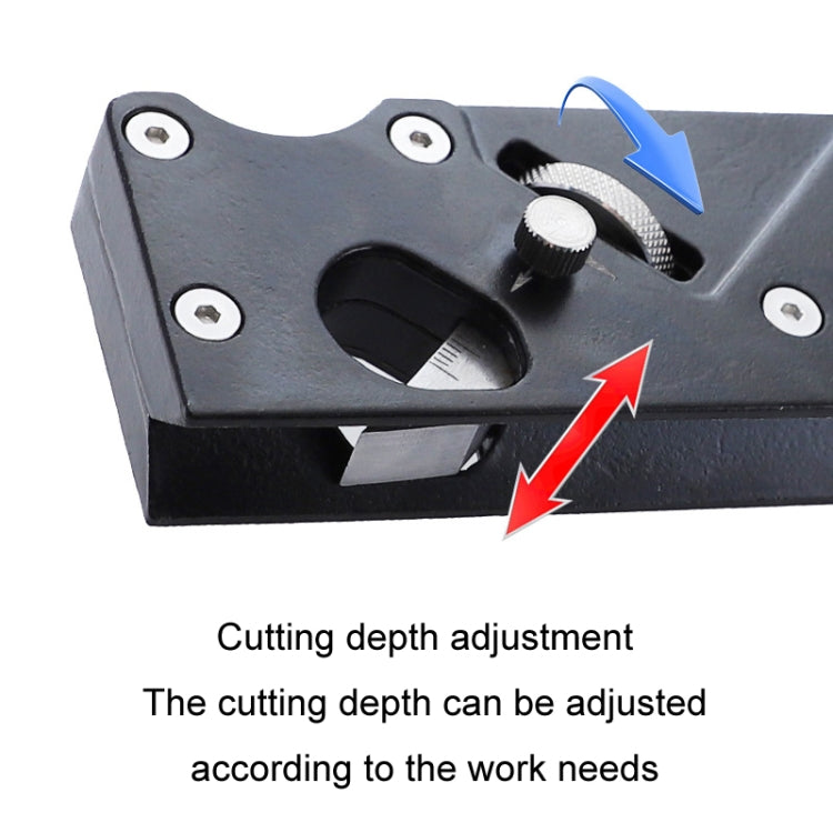 Woodworking Multi-Angle Chamfering Adjustable Depth Hand Planer, Color: Red + 6 Blades - Wood Planers by buy2fix | Online Shopping UK | buy2fix