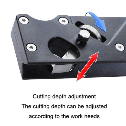 Woodworking Multi-Angle Chamfering Adjustable Depth Hand Planer, Color: Red + 6 Blades - Wood Planers by buy2fix | Online Shopping UK | buy2fix