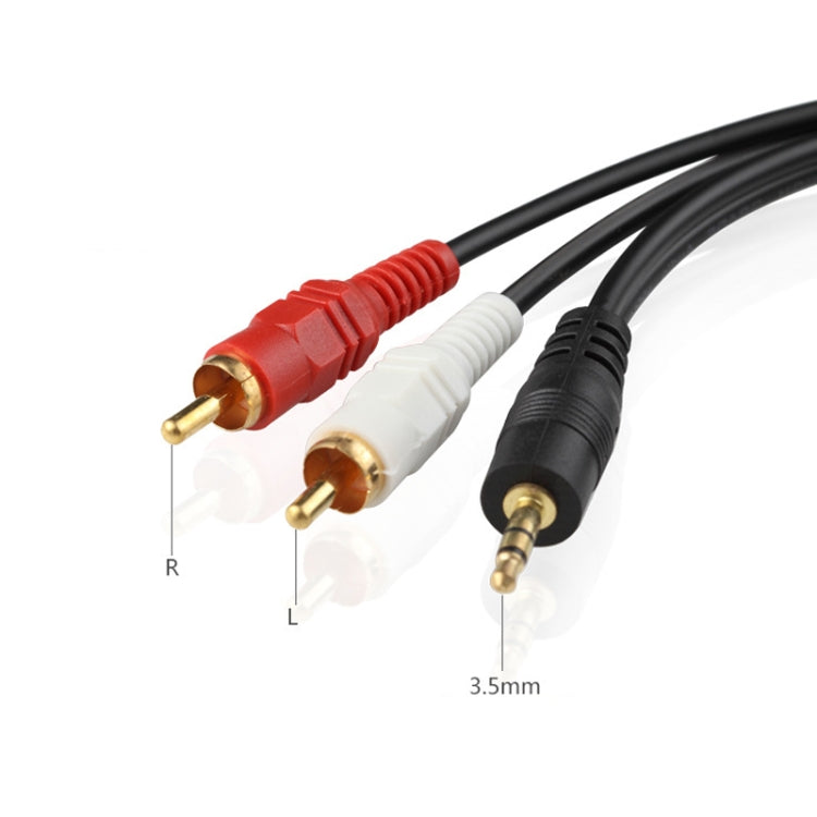 1.5m Full Copper 3.5mm To Double Lotus Audio Cable AV 1 In 2 Speaker Cable - RCA Cable by buy2fix | Online Shopping UK | buy2fix