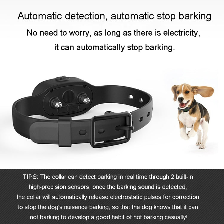 Auto Stop Barker Pet Shock Collar Dog Trainer(Black) - Training Aids by buy2fix | Online Shopping UK | buy2fix