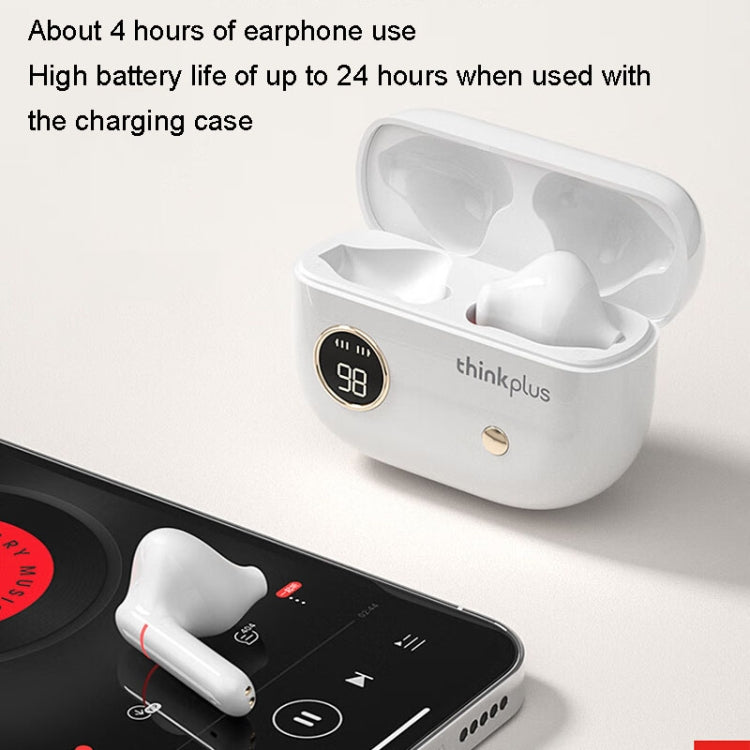 Lenovo Thinkplus XT86 Semi-In-Ear Wireless Bluetooth Earphones With Digital Display Charging Compartment(White) - Bluetooth Earphone by Lenovo | Online Shopping UK | buy2fix