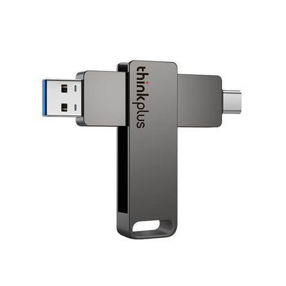 Lenovo Thinkplus MU110 USB3.2+Type-C Dual Interface Rotation Flash Drive, Size: 256GB(Grey) - USB Flash Drives by Lenovo | Online Shopping UK | buy2fix