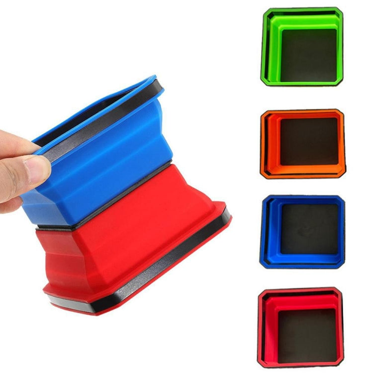 Square Silicone Foldable Magnetic Parts Tray For Small Parts And Tools(Blue) - Storage Bags & Boxes by buy2fix | Online Shopping UK | buy2fix