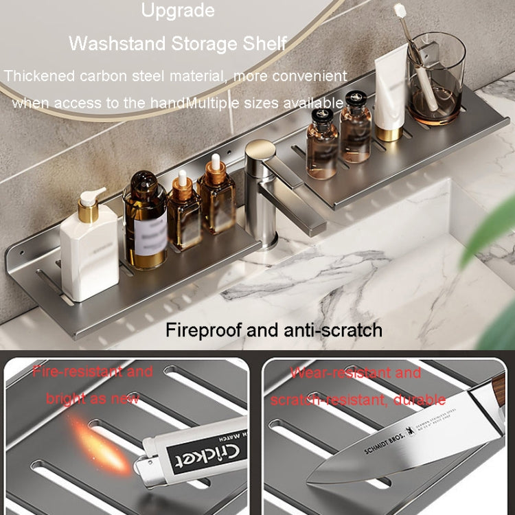 Faucet Rack Home Bathroom Vanity Shelf No Hole Storage Shelf, Length: 30cm (Gray) - Shelves by buy2fix | Online Shopping UK | buy2fix