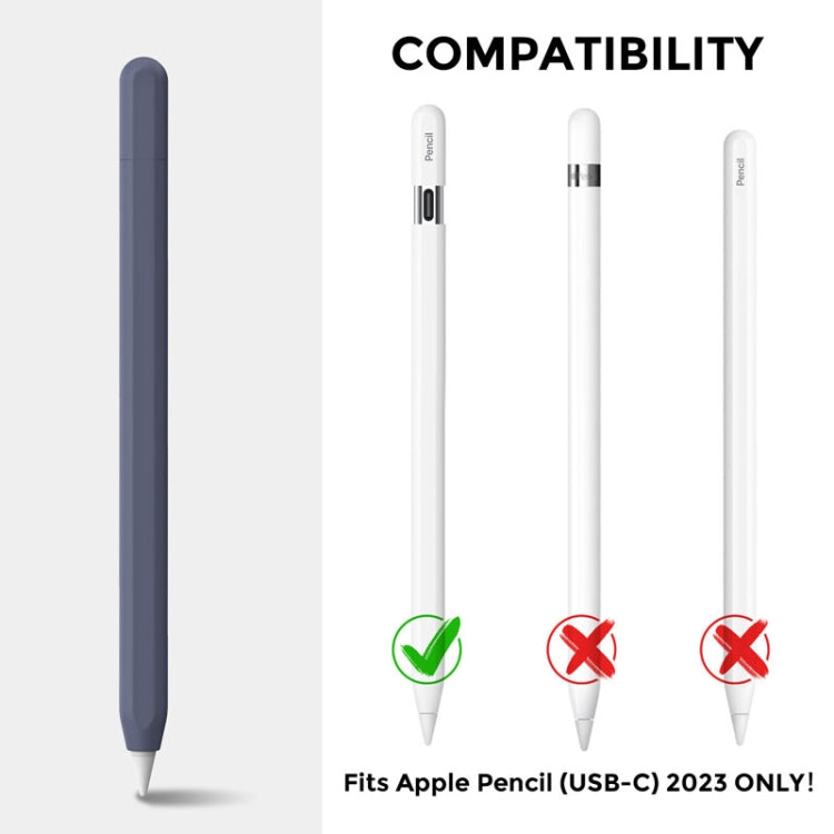 For Apple Pencil (USB-C) AhaStyle PT65-3 Silicone Same Color Protective Case(Midnight Blue) - Pencil Accessories by AhaStyle | Online Shopping UK | buy2fix