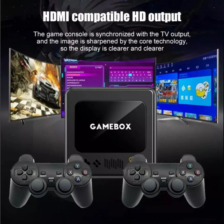 G10 GAMEBOX TV Box Dual System Wireless Android 3D Home 4K HD Game Console Support PS1 / PSP, Style: 128G 40,000+ Games (Black) - Pocket Console by buy2fix | Online Shopping UK | buy2fix