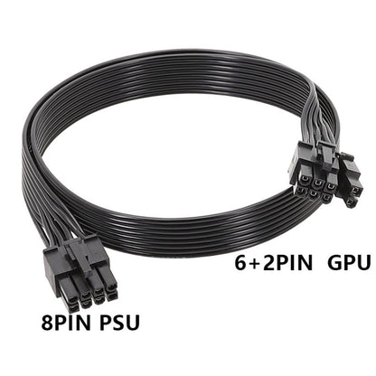 50cm For Corsair 18AWG Flat Cable Power Module Cable Graphics Card Module Cable 8Pin To 8Pin 6+2(Block Type) - Power Cord by buy2fix | Online Shopping UK | buy2fix