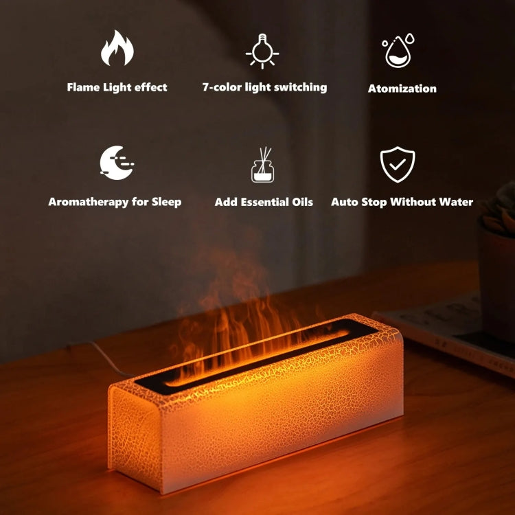 Lava Flame Aromatherapy Machine Air Atomizing Humidifier With Colorful Light, Model: DQ709 Pro White - Air Purifiers & Accessories by buy2fix | Online Shopping UK | buy2fix