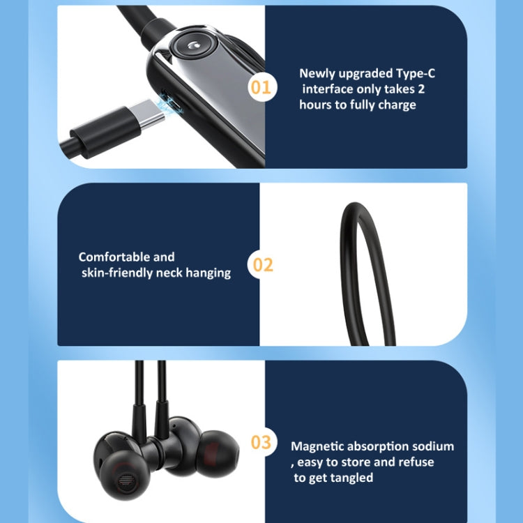 K7  2.4G Hanging Neck In-ear Wireless Monitoring Headphones Long Playtime Sports Earphones - Neck-mounted Earphone by buy2fix | Online Shopping UK | buy2fix