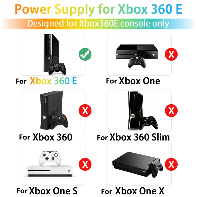 For Microsoft Xbox 360 E Console Power Supply Charger 135W 100-240V 2A AC Adapter(EU Plug) - Charger & Power by buy2fix | Online Shopping UK | buy2fix