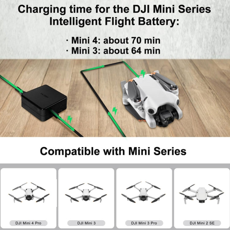 LKTOP 100W USB-C / Type-C Desktop Charger Adapter For DJI Mini Series/Air 3/Mavic 3 Series Battery(EU Plug) - Cable & Adapter by LKTOP | Online Shopping UK | buy2fix