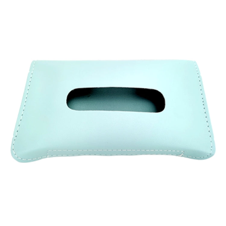 Car Armrest Box Sun Visor Hanging Leather Tissue Box(Blue) - Stowing Tidying by buy2fix | Online Shopping UK | buy2fix