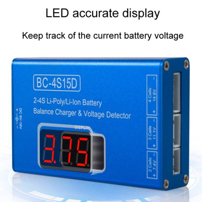 Li-Ion Battery LED Digital Display Balance Charging Case With Power Supply, US Plug(Blue) - Charger & Converter by buy2fix | Online Shopping UK | buy2fix