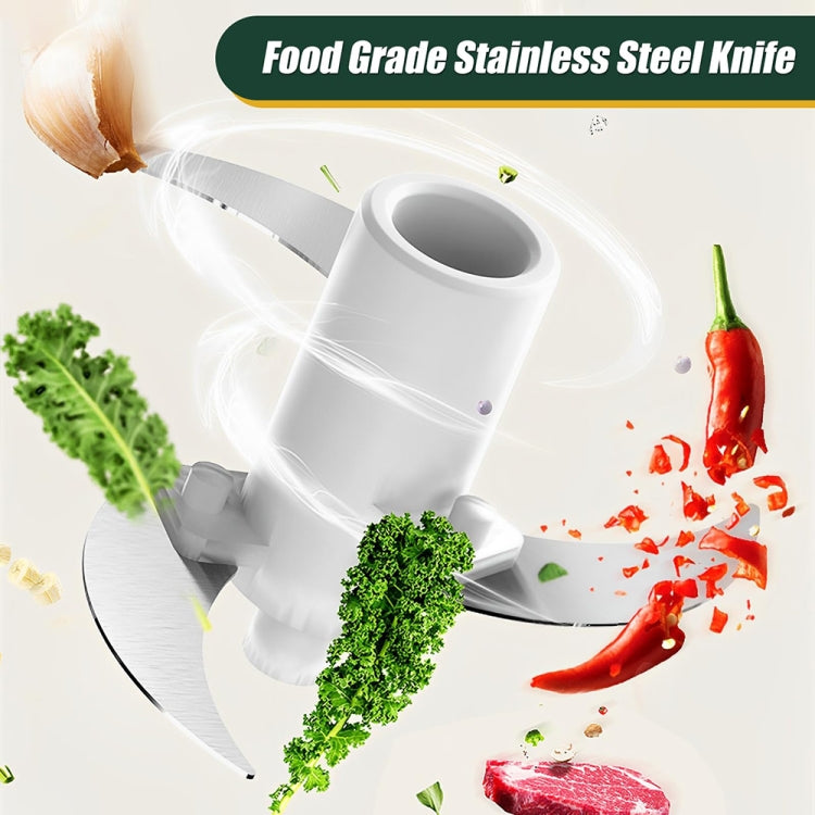 JRQ-01 Home Wireless Electric Meat Grinder Kitchen Garlic Pounder, Size: Long-press(Green) - Stirrer & Squeezer by buy2fix | Online Shopping UK | buy2fix