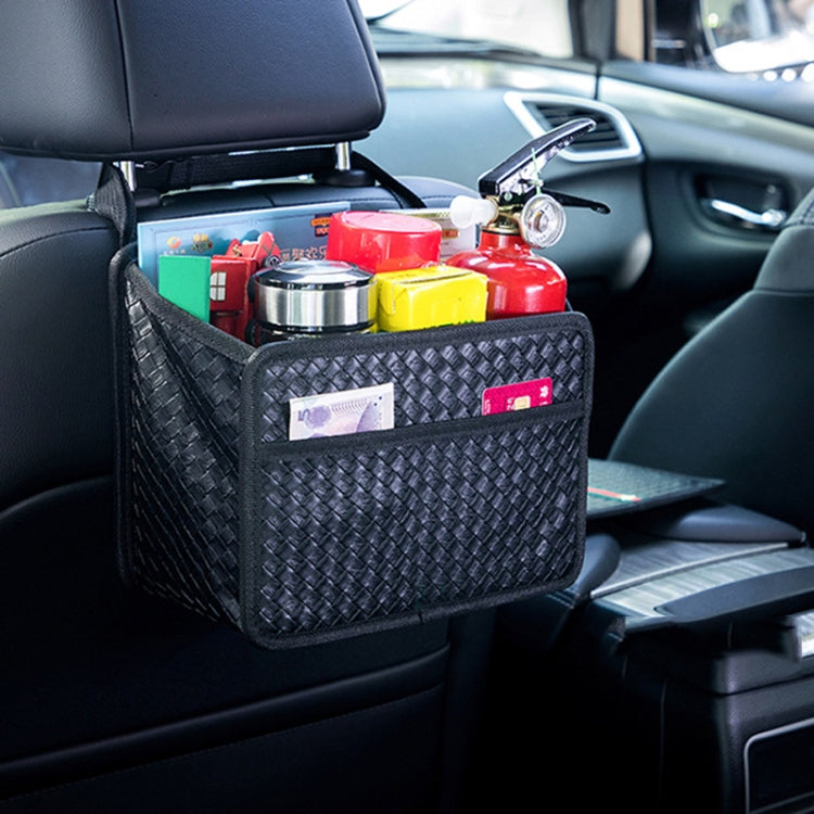 Car Hanging Garbage Bag Multifunctional Folding Storage Box, Model: H613 Litchi Pattern - Stowing Tidying by buy2fix | Online Shopping UK | buy2fix