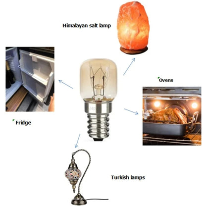 E14 Salt Crystal Lamps High Temperature Resistant Oven Light Bulb, Power: 25W Brass Lamp Head(2700K Warm White) - LED Blubs & Tubes by buy2fix | Online Shopping UK | buy2fix