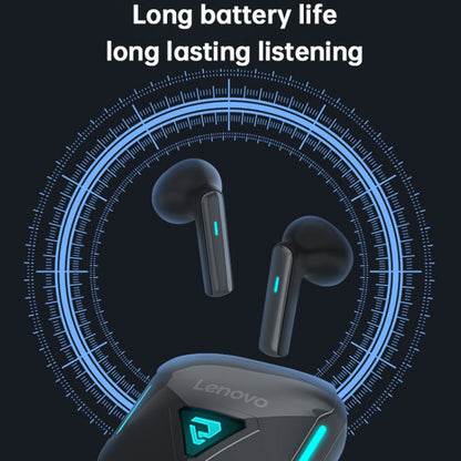 Lenovo TG132 Wireless Bluetooth 5.3 Earphones Sensorless Delay Ultra Long Life Sports Music Game Gaming Use(White) - Bluetooth Earphone by Lenovo | Online Shopping UK | buy2fix