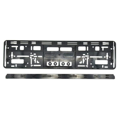 European Standard Single-strip Plastic License Plate Frame, Specification: Black - License Plate Covers & Frames by buy2fix | Online Shopping UK | buy2fix