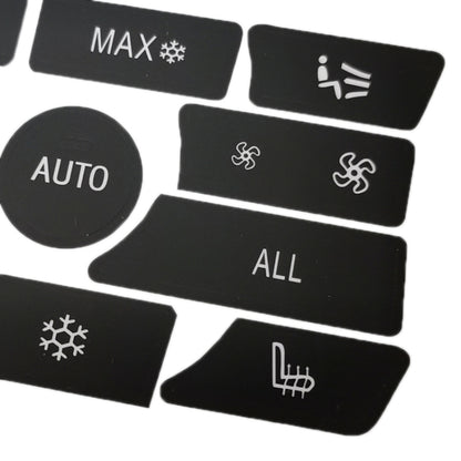 For BMW 5 Series/7 Series/X5/C6/F10/F01/F15 Air Conditioning Button Repair Sticker, Style: C 16pcs With OFF - Decorative Sticker by buy2fix | Online Shopping UK | buy2fix