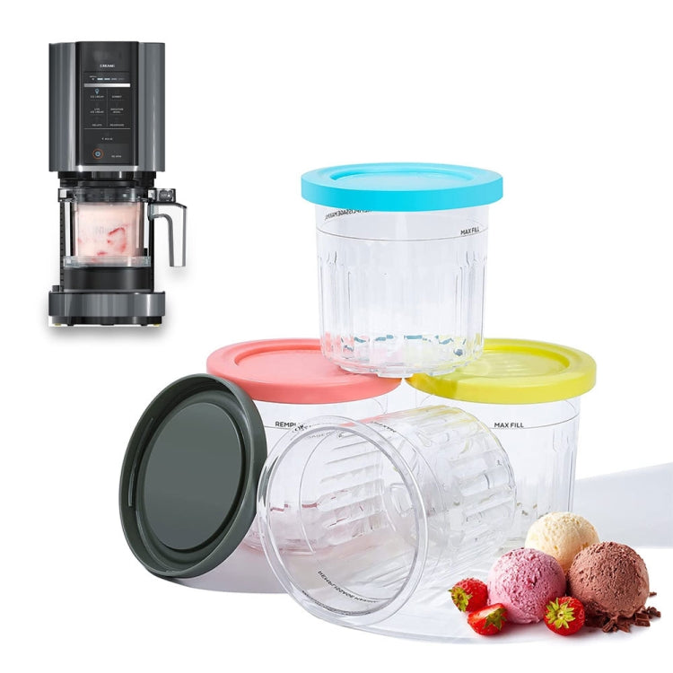 For Ninja NC299AMZ NC300s 4pcs/Set Ice Cream Storage Containers with Lids - Kitchen Machine Accessories & Parts by buy2fix | Online Shopping UK | buy2fix