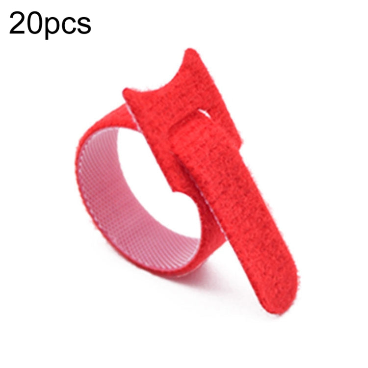 20pcs Nylon Fixed Packing Tying Strap Data Cable Storage Bundle, Model: 10 x 150mm Red - Cable Organizer by buy2fix | Online Shopping UK | buy2fix