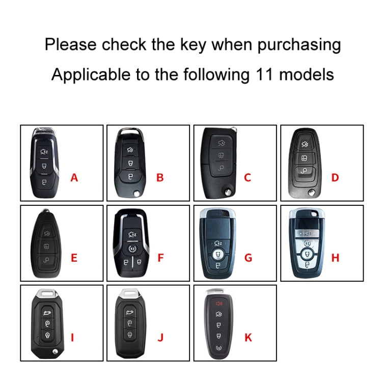 For Ford Car Key Cover Keychain Anti-lost Number Plate, Style: J - Car Key Cases by buy2fix | Online Shopping UK | buy2fix