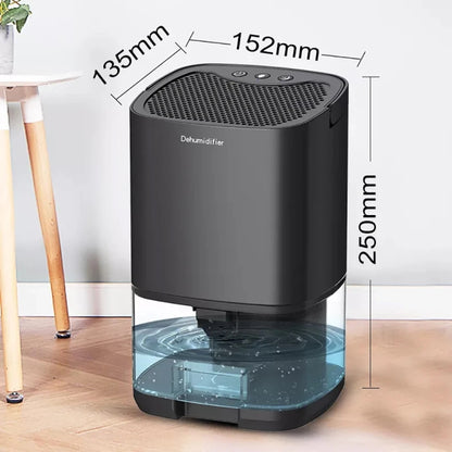 1L 36W Air Dehumidifier for Home Damp Drying Clothes with 7 colors Light UK Plug(Black) - Dehumidifiers by buy2fix | Online Shopping UK | buy2fix