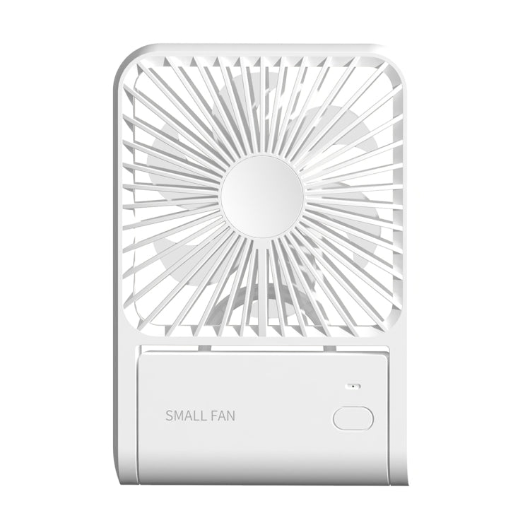 HX-123 USB Charging Wall-mounted Desktop Folding Thin and Light Small Fan(White) - Electric Fans by buy2fix | Online Shopping UK | buy2fix