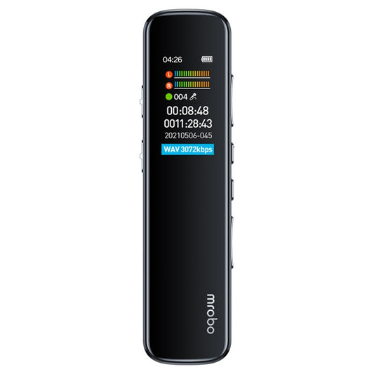 Mrobo RV-19 0.96-inch HD Screen 3D Noise Reduction Recording Pen Music Player, Capacity: 64GB(Black) - Recording Pen by Mrobo | Online Shopping UK | buy2fix