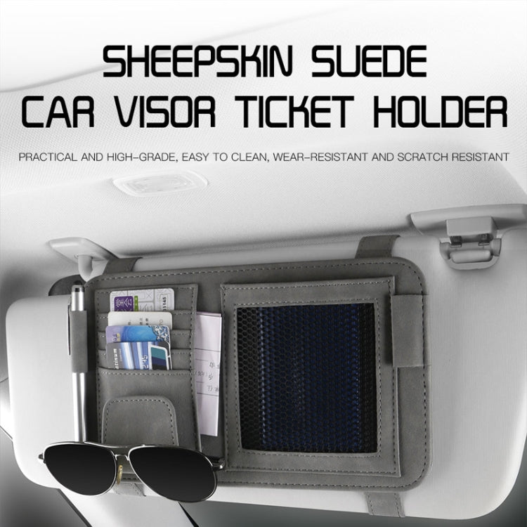 Car Sun Visor Bill Holder Glasses Clip Storage Bag(Black) - Sunglasses & Glasses Clips by buy2fix | Online Shopping UK | buy2fix