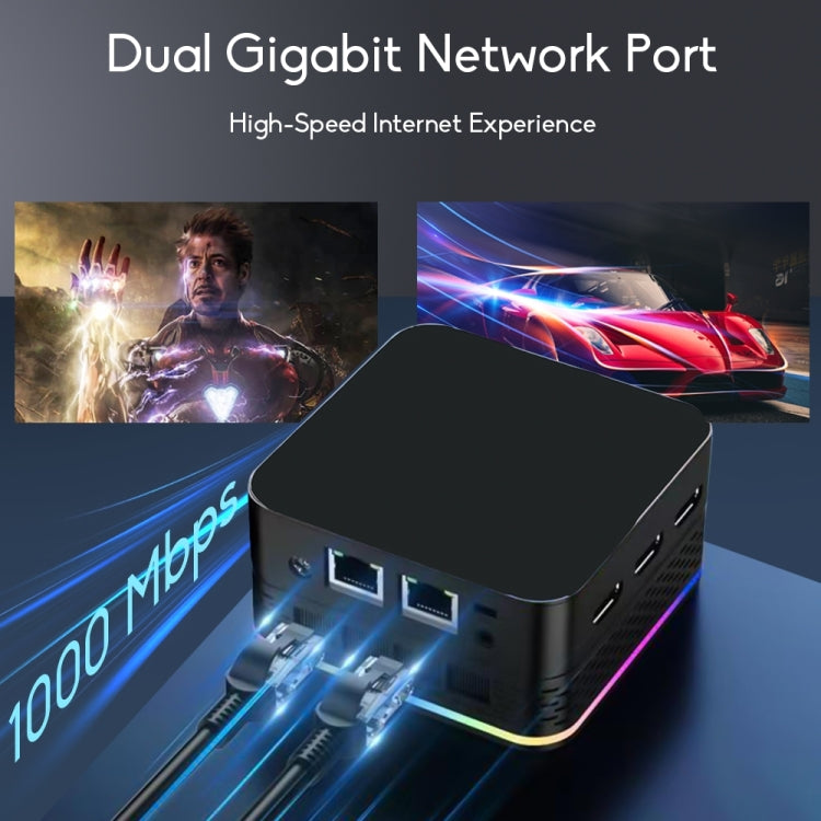 T9 Plus N100 DDR5 8G+128G EU Plug 12th Alder Lake Dual Gigabit LAN+3 HDMI 4K HD Pocket Mini PC - Windows Mini PCs by buy2fix | Online Shopping UK | buy2fix