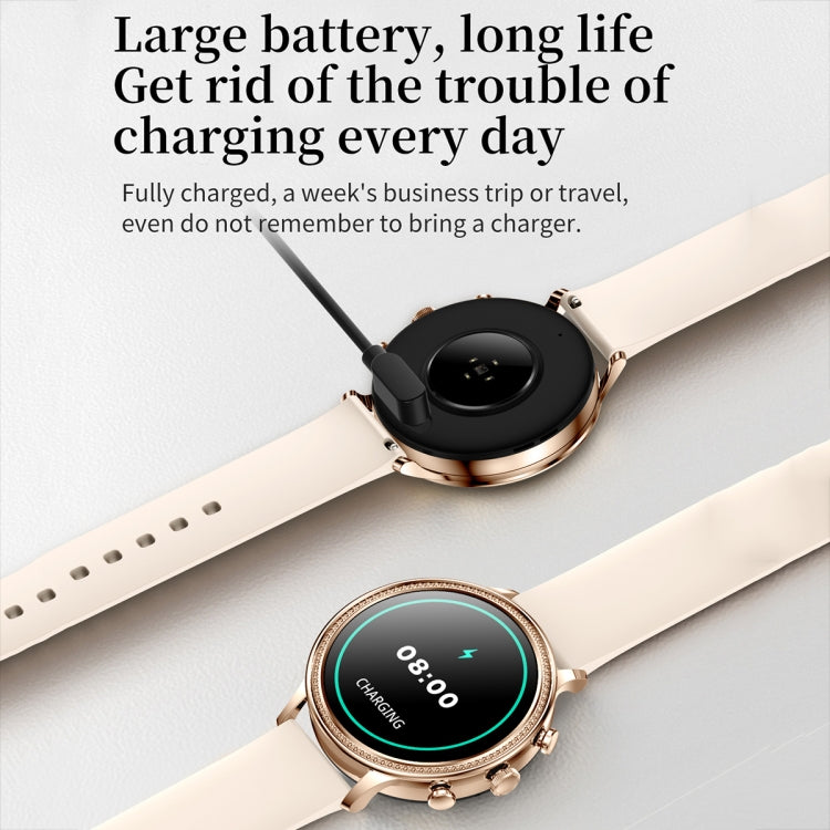 V60 1.39 Inch Health Monitoring Multifunctional Waterproof Bluetooth Call Smart Watch, Color: Gold - Smart Watches by buy2fix | Online Shopping UK | buy2fix