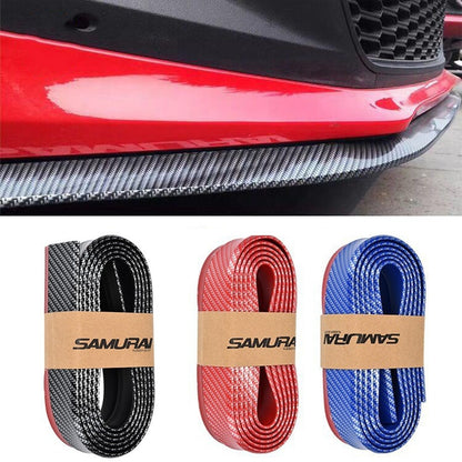 SAMURAI 2.5m Carbon Fiber Car Front Lip Anti-Collision Bumper Modification Strip Supplies, Color: Black - Anti Collision Sticker by SAMURAI | Online Shopping UK | buy2fix