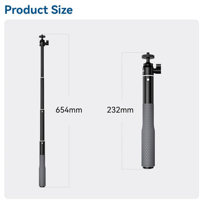 TELESIN WSS-001 65.4cm Aluminum Alloy Waterproof Ball Head Selfie Stick Diving Shooting Sports Camera Extension Stick - Extendable Pole by TELESIN | Online Shopping UK | buy2fix