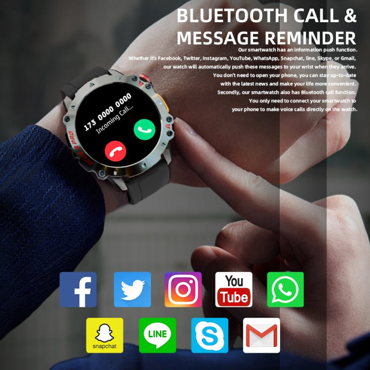 LOKMAT ZEUS3 Pro 1.39-Inch 5ATM Waterproof Outdoor Sports Bluetooth Call Smart Watch(Black) - Smart Watches by LOKMAT | Online Shopping UK | buy2fix